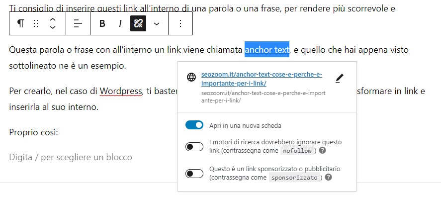 esempio-anchor-text